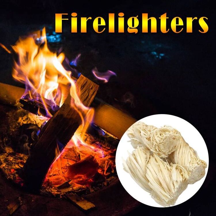 firelighter for bbq trade natural wood wool  firelighters wood wool outdoor BBQ charcoal Camping Natural Fire Starter