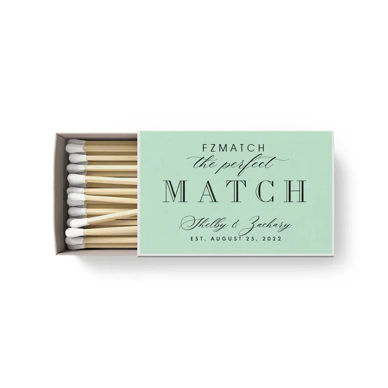 High Quality Matches Color Matching Promotional Wood Box Customization High Quality Personalized Long Print Advertising Match I