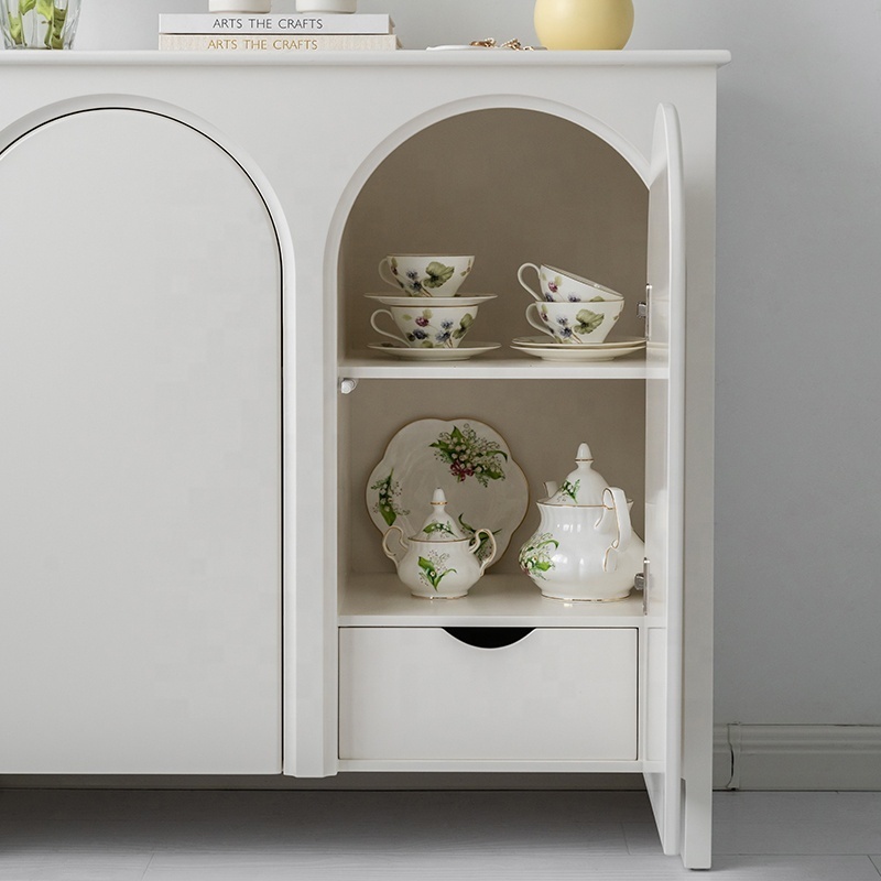 Luxury Nordic style French side cabinet modern simple light  arched entrance cabinet