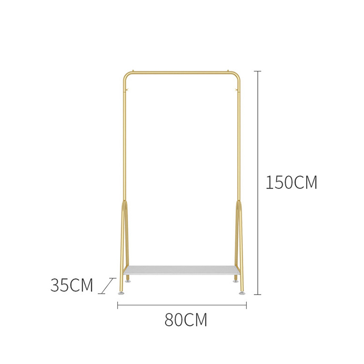 Modern Luxury Coat Rack with Steel Iron Hanger Stand Gold Color Multi-Application Home Bedroom Living Room Bathroom Hotel Hall