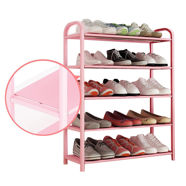 Simple Assemble 3 Tier Stackable Metal Modern Shoes Rack