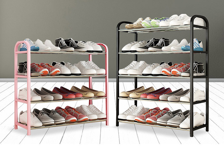 Simple Assemble 3 Tier Stackable Metal Modern Shoes Rack