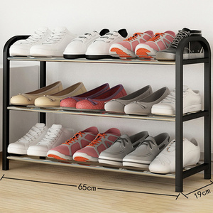 Simple Assemble 3 Tier Stackable Metal Modern Shoes Rack