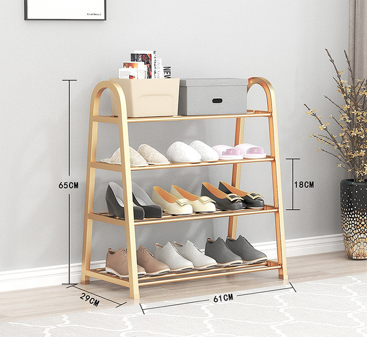 Home Storage Entrance Corner 3 Tier Metal Wire Shoes Rack