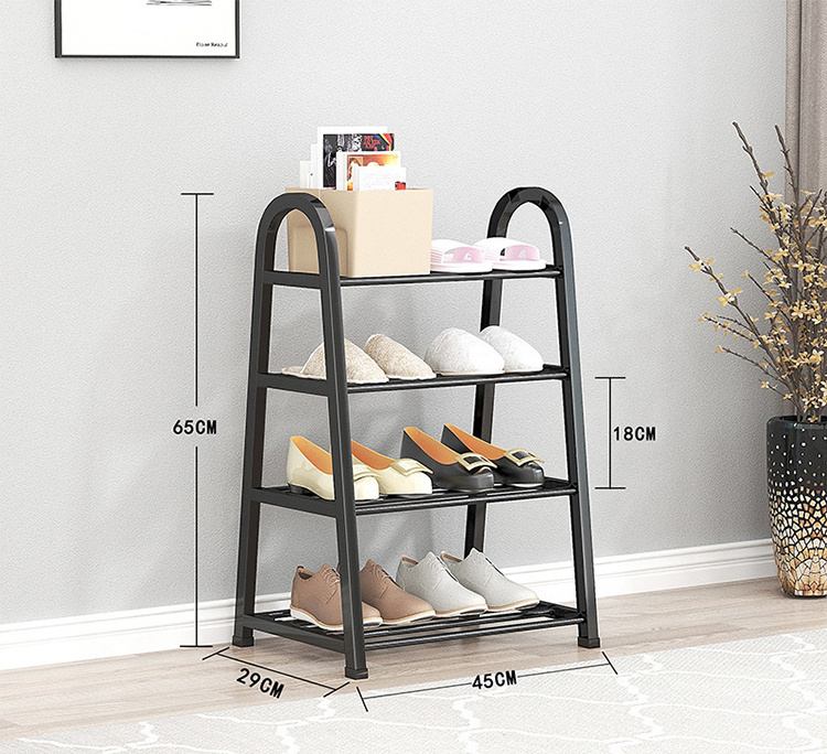 Home Storage Entrance Corner 3 Tier Metal Wire Shoes Rack