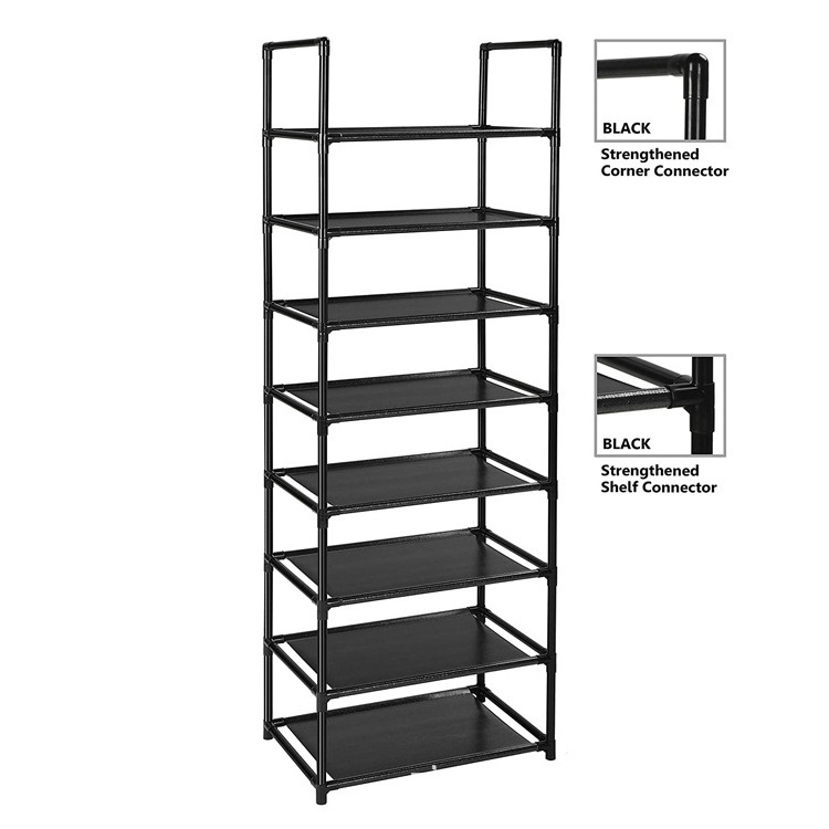 10 Tier Indoor Storage Organizer Free Standing Space Saving Detachable Shoes Rack