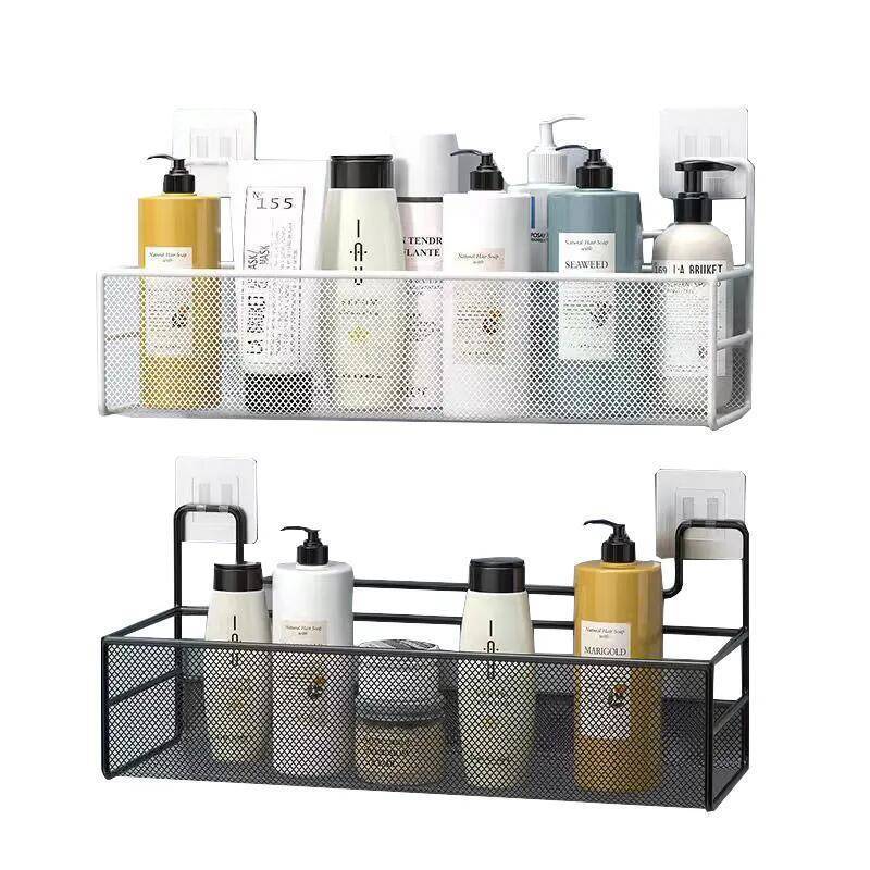 Home Decoration Small Irom Black High Quality Accessory Storage Caddy Tall Aluminum Bathroom Basket Shelf