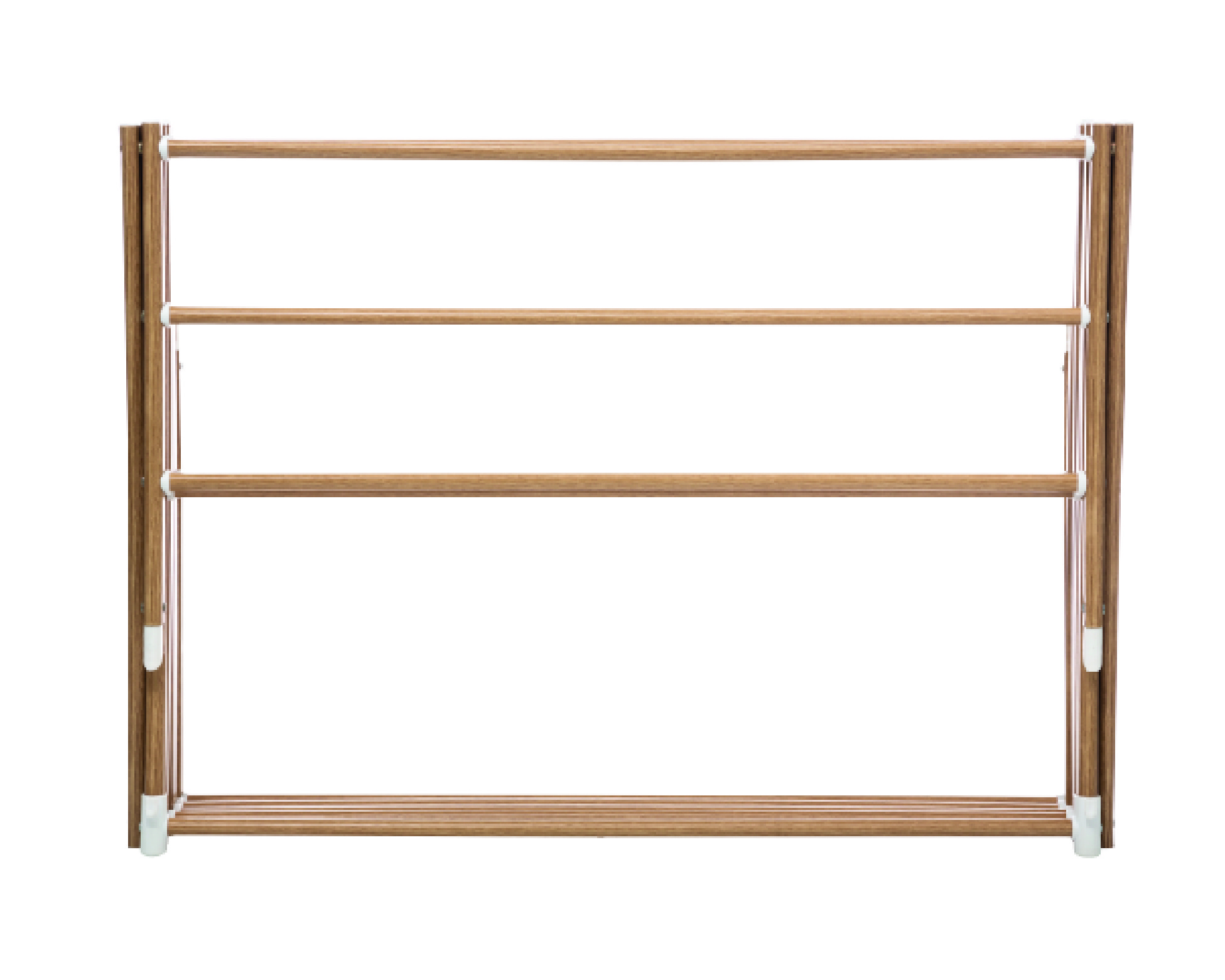 Multifunction 4 Tier Indoor Wooden Cloth Dryer Rack For Towels Clothes , Foldable Cloth Dryer Stand