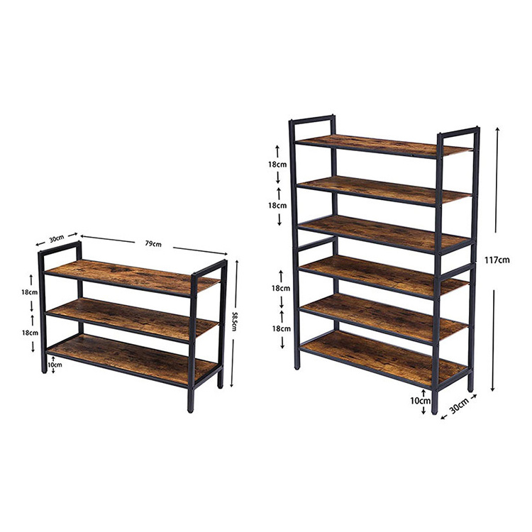 Top Selling Furniture Bathroom 4 Tier Slim Iron Metal Shelf Display Easy Assembly Shoes Rack