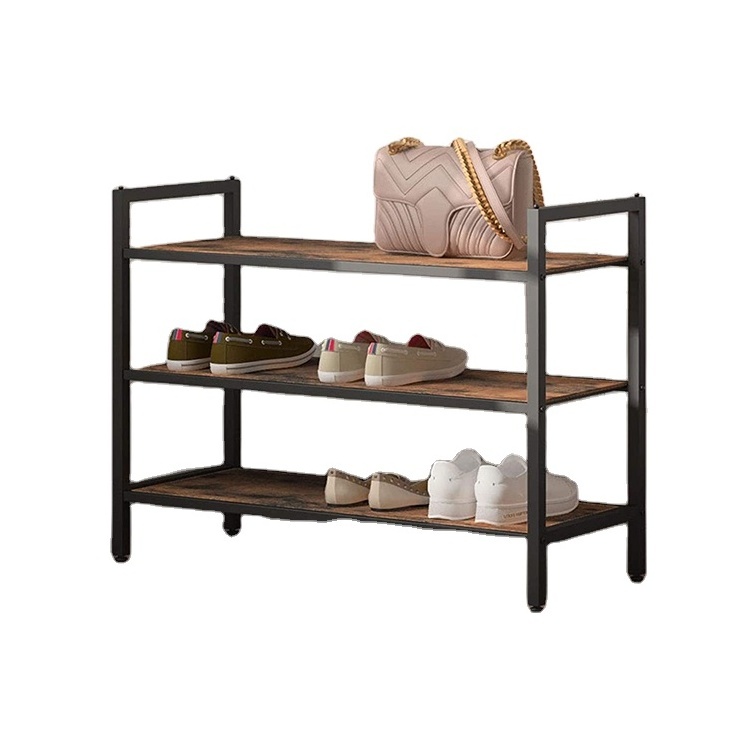 Top Selling Furniture Bathroom 4 Tier Slim Iron Metal Shelf Display Easy Assembly Shoes Rack