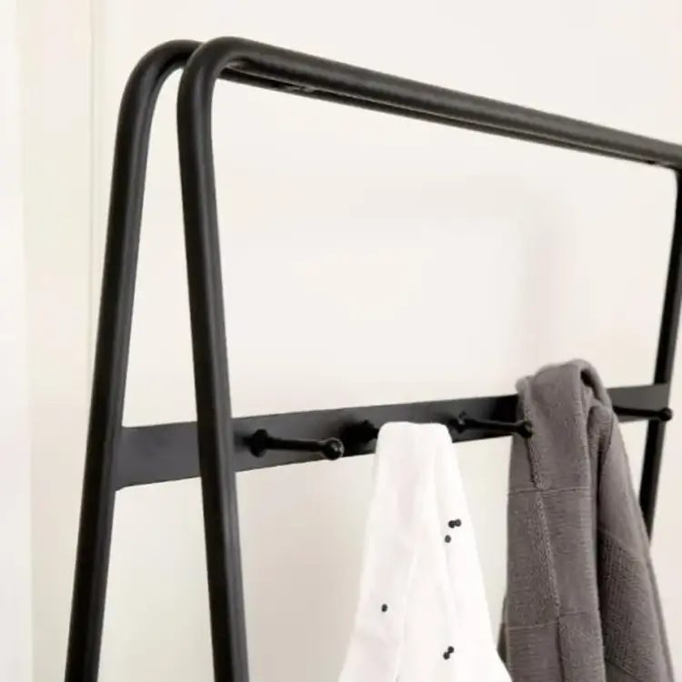 Clothes Garment Wrought Iron Office Single Tube Coat Rack, Metal Clothes Coat Hanger Stand