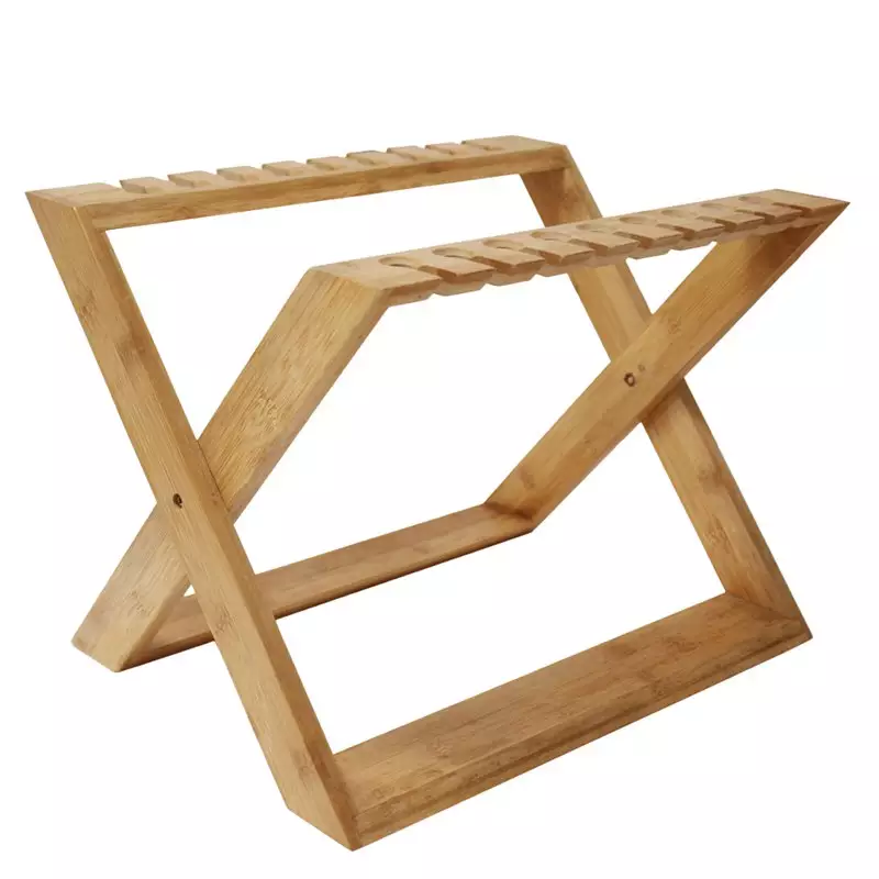 Home Kitchen Bar Bath Bathroom Foldable Folding Wood Wooden Storage Rack Bamboo Hanging Wine Glass Drying Rack Wine Glass Holder