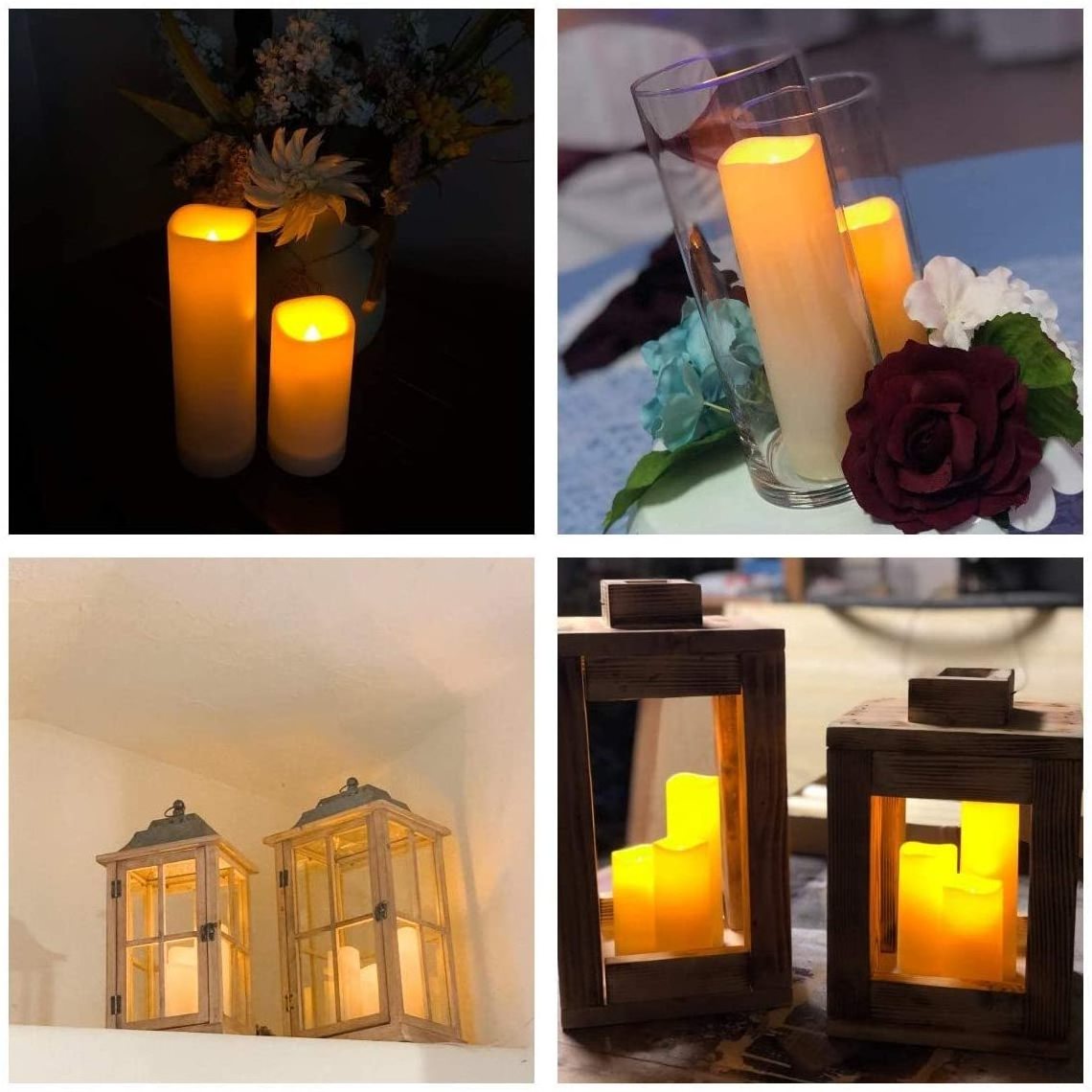 Battery Light Powered Pack Of 12 Outdoor Waterproof Led Candle With Remote