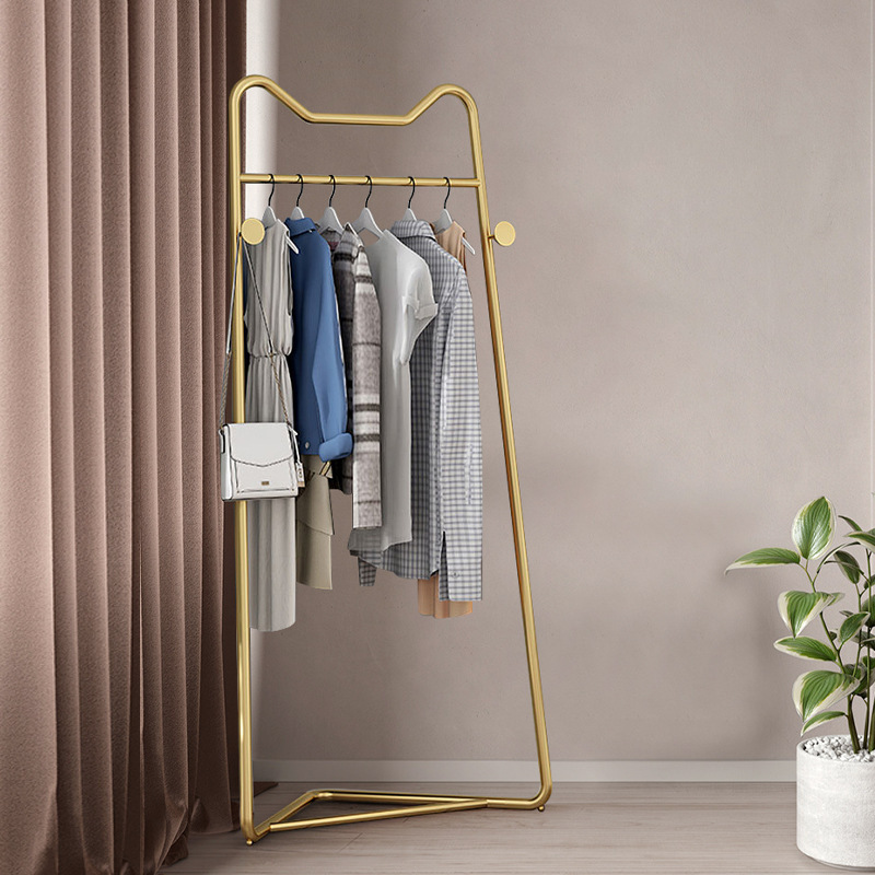 Hanging Clothes Rack For Small Spaces And Rooms,Corner Clothes Rack With Triangle Base,Space Saving