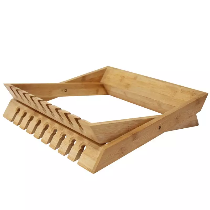 Home Kitchen Bar Bath Bathroom Foldable Folding Wood Wooden Storage Rack Bamboo Hanging Wine Glass Drying Rack Wine Glass Holder