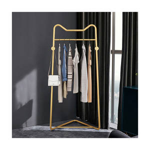 Hanging Clothes Rack For Small Spaces And Rooms,Corner Clothes Rack With Triangle Base,Space Saving