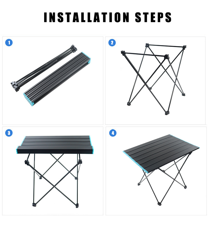 Portable Modern Outdoor Aluminum Folding Table Suitable Multiple Scenarios Everyday Picnic And Garden Party Folding Table