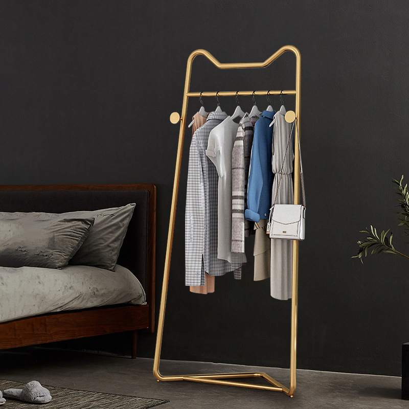 Hanging Clothes Rack For Small Spaces And Rooms,Corner Clothes Rack With Triangle Base,Space Saving