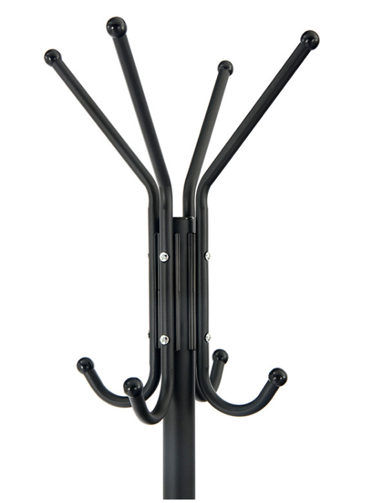 black metal multifunction corner hat and coat hanging rack