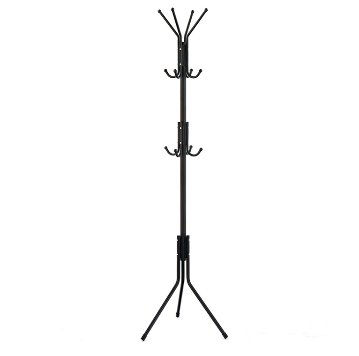 black metal multifunction corner hat and coat hanging rack