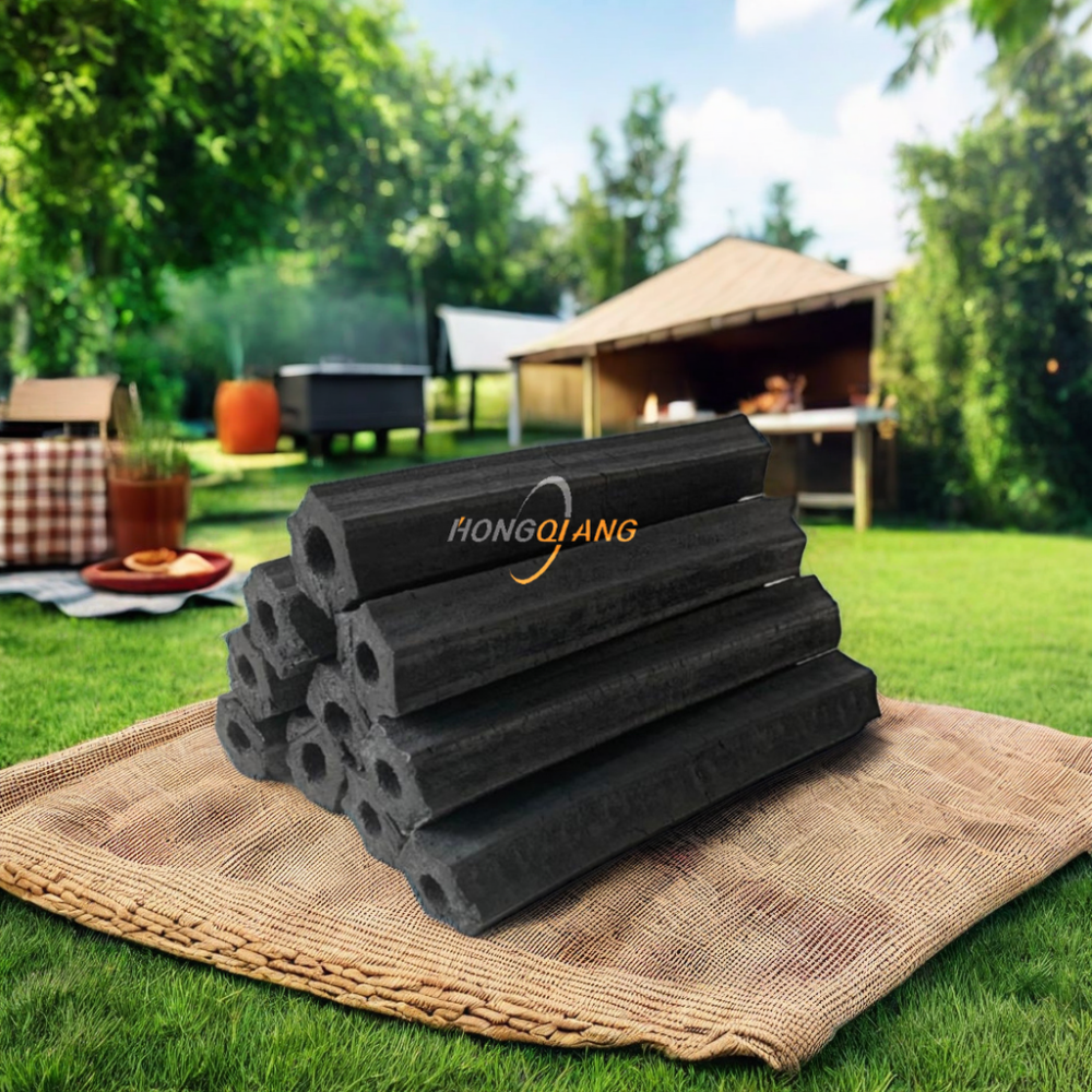 Hongqiang Manufacturer Wholesale Natural Bamboo Hard Hexagonal BBQ Charcoal For Restaurants