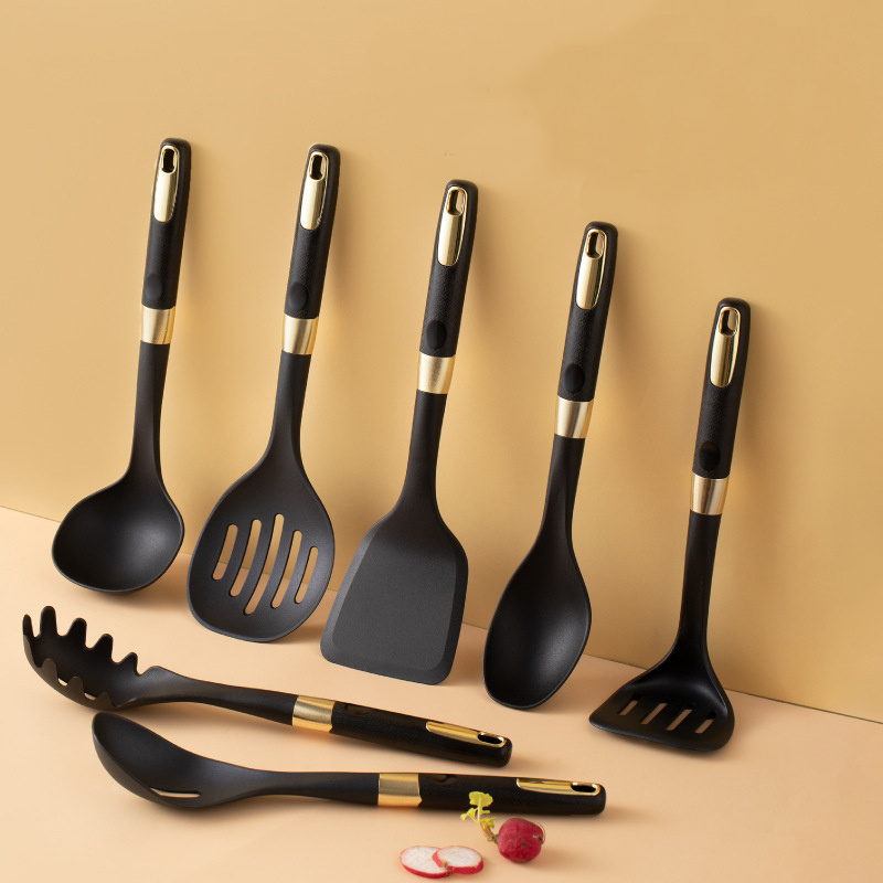 wholesale kitchen utensils cooking tools 7PCS nylon kitchenware set silicone kitchen utensils set HQCU0012