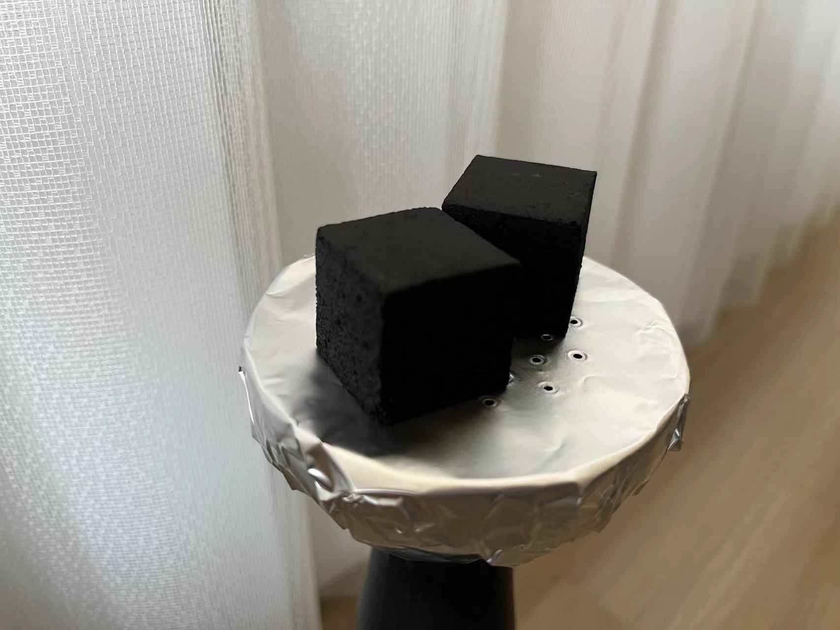 HongQiang 22mm /25mm/26mm  High Quality Pure Coconut Shell Cube Charcoal For Hookah Shisha Charcoal