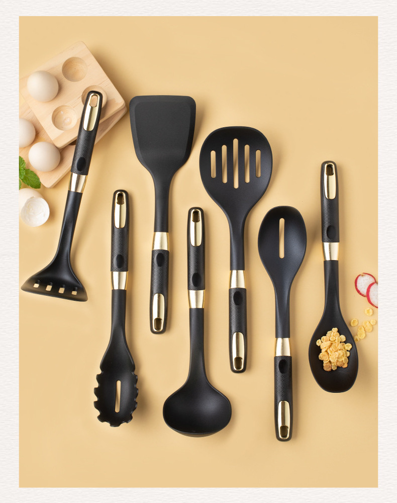 wholesale kitchen utensils cooking tools 7PCS nylon kitchenware set silicone kitchen utensils set HQCU0012