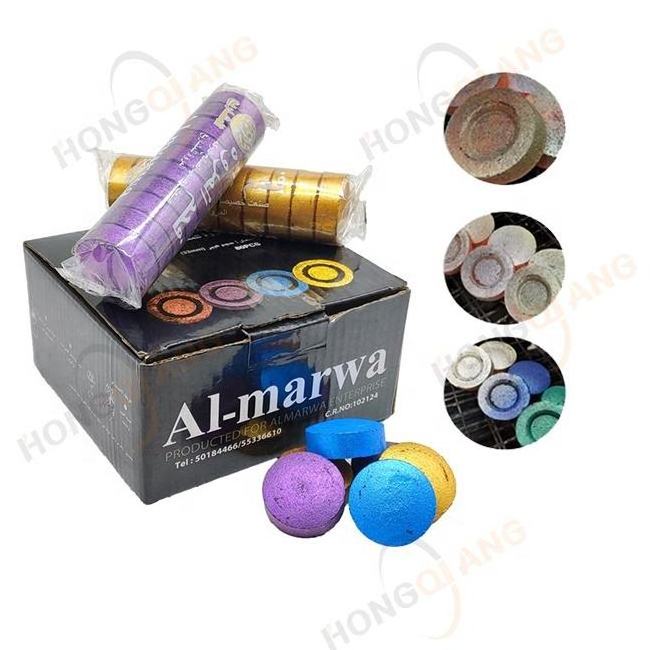 Fast Burning Round Color Shisha Hookah Charcoal For Incense Church Bakhoor Coal