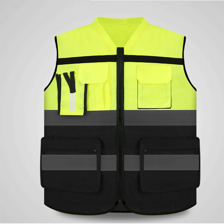 Reflective High Custom logo Visibility Safety Vest Road Working Security Vest Custom Logo Reflective Vest