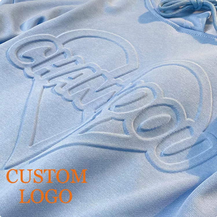 OEM Custom logo embossing hood hoodie sweatershirts custom plus size men's hoodies & sweatshirts performance embossed hoodies