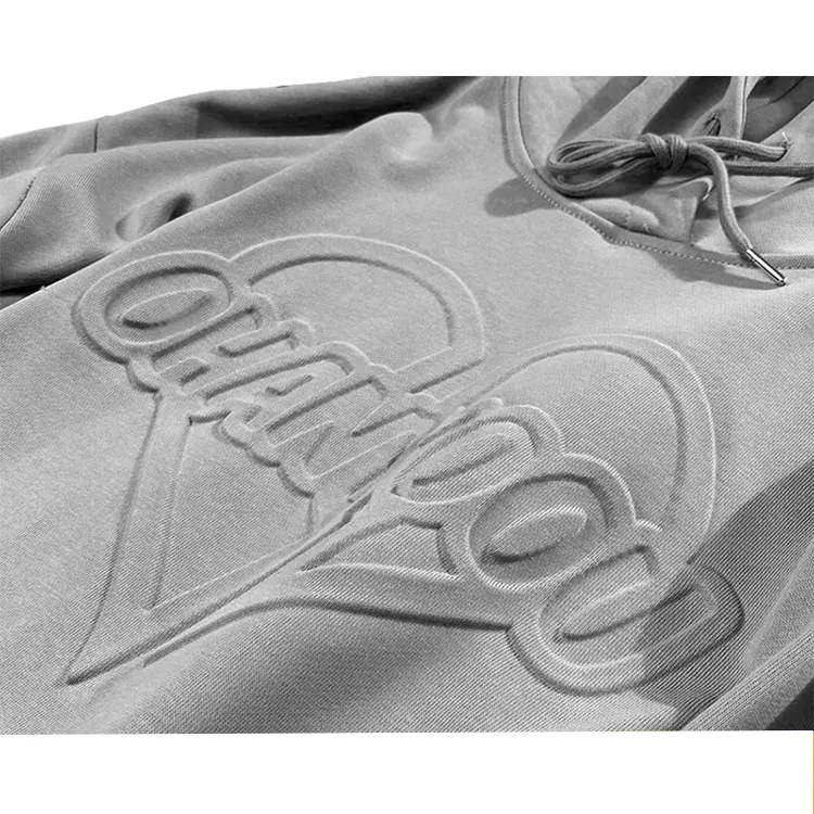 OEM Custom logo embossing hood hoodie sweatershirts custom plus size men's hoodies & sweatshirts performance embossed hoodies