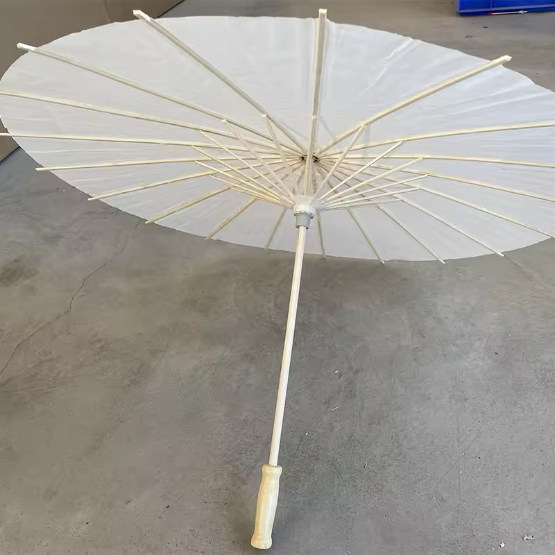 Wholesale outdoor garden decoration wedding umbrella white paper parasol