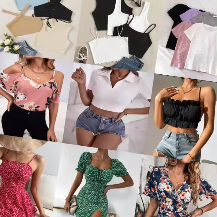 2024 dress Tops T-shirt Sell new womens clothes in stock at a low price used clothing bales womens bales mixed used clothing