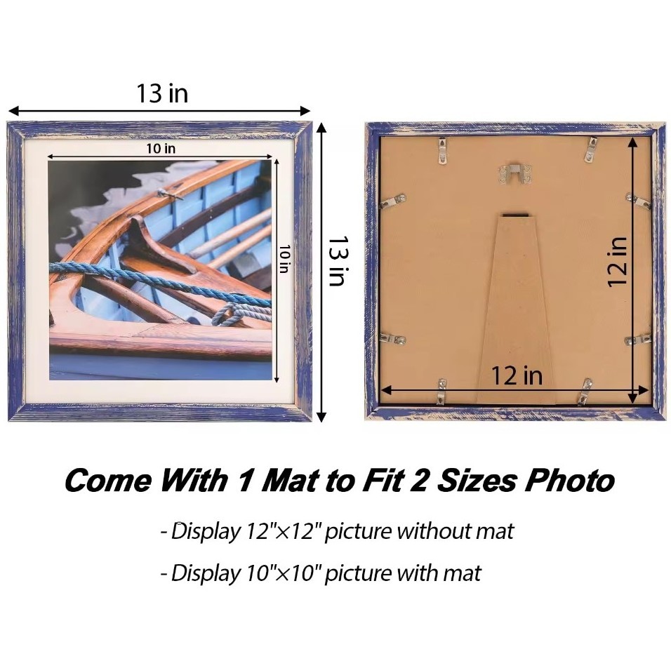 Factory Hot Sell Minimalism Photo Picture Frame 12 x 12 Antique White Picture Frame Home Decoration Modern Photo Frame