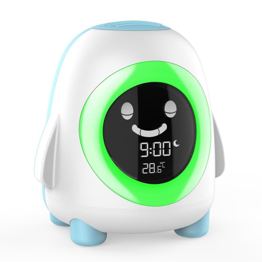 gift  Penguin Design small alarm clock Night Light & Wake Up  Kids smart sleep trainer Digital & Analog-Digital Clocks suppliers