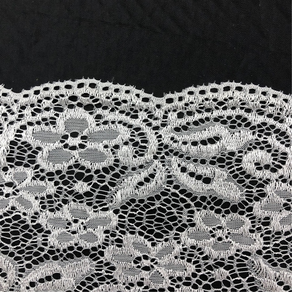 2019 White bridal vintage elastic tulle lace trim fabric for lingerie