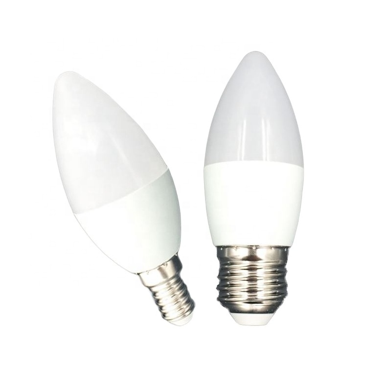 high lumen high life time  led candle bulb  bulbs lamps light 6w c35  plastic aluminum C37 candle bulb