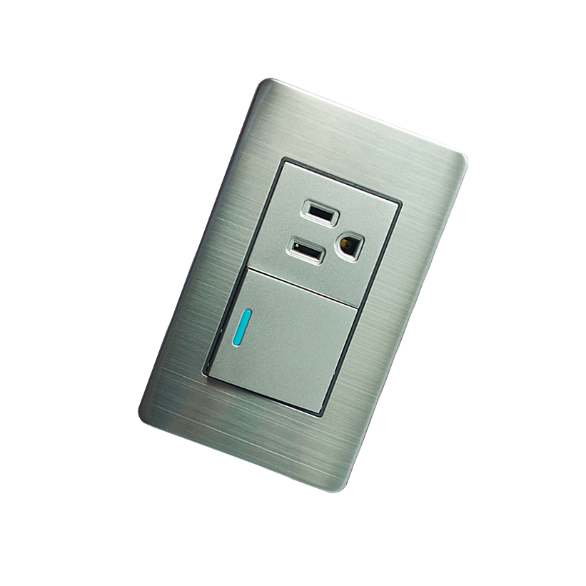 wenzhou new model wall switch series switch socket wall universal stainless steel wall switch and socket