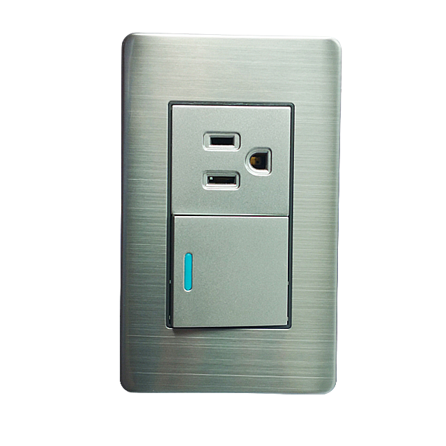 wenzhou new model wall switch series switch socket wall universal stainless steel wall switch and socket