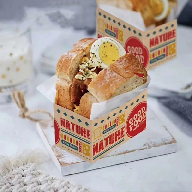 Wholesale Custom Baking Paper Burger Paper Box Food Grade White Car Shape Small Paper Box