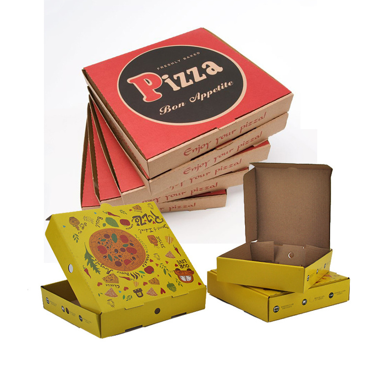 Custom Wholesale  Big Pizza Packing Box Carton 6 8 10 12 14 18 Inches Pizza Box