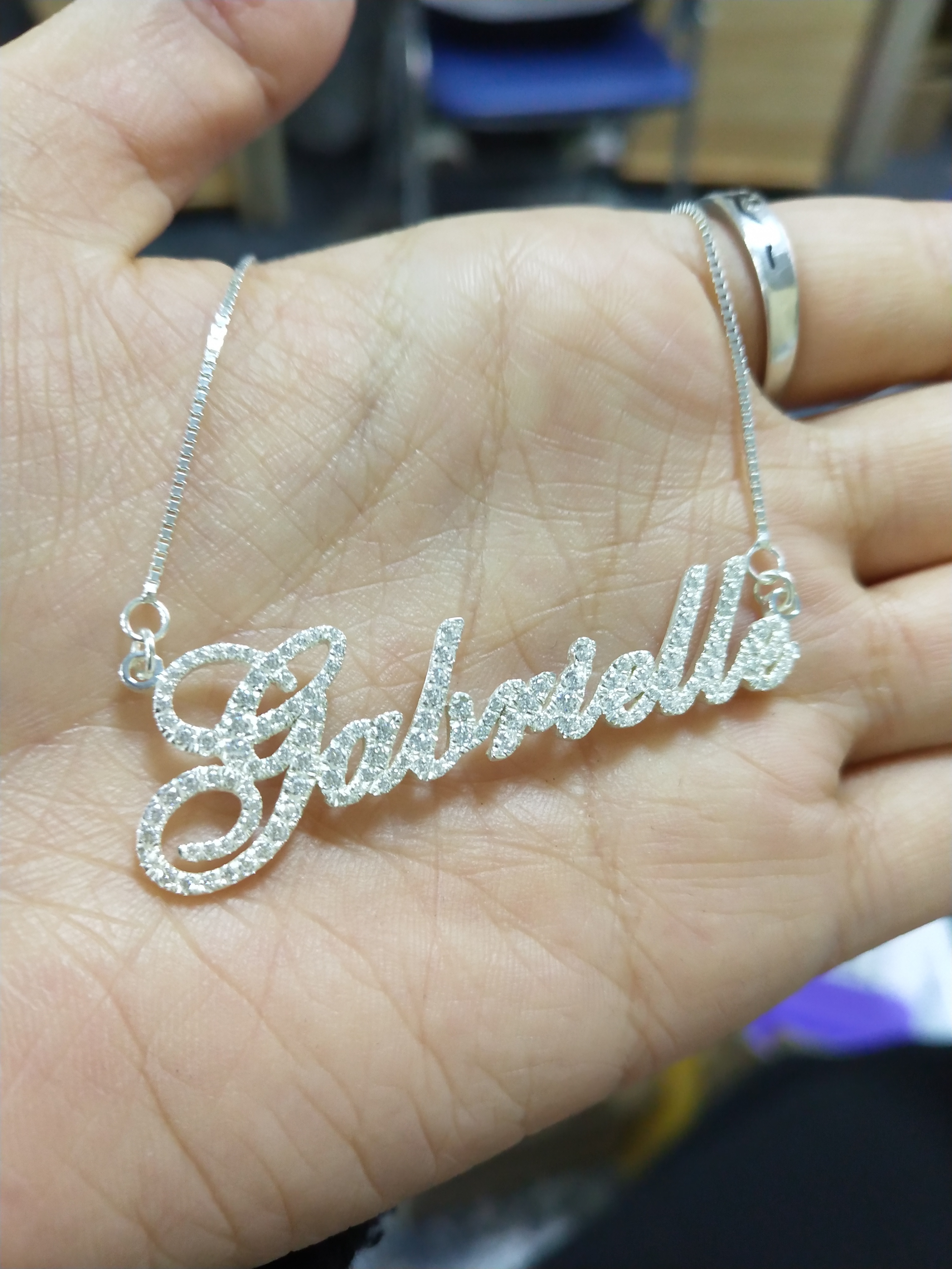 Luxury Sterling Silver 925 Jewelry Gold Diamond Name Necklace Personalized Letters Custom Ice Out Nameplate Necklaces