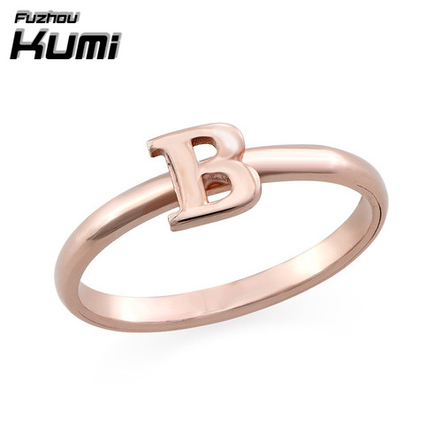 latest gold rings design for women custom silver metal wedding rings with letter