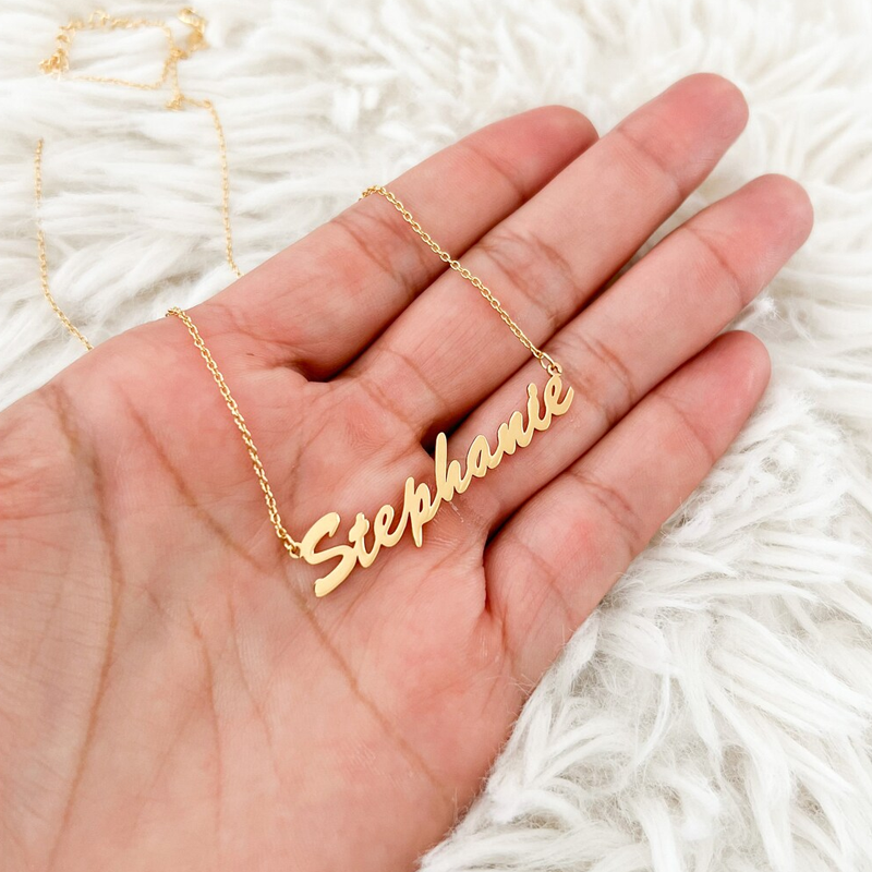 S925 Custom Gold Name Necklace Women Personalized Nameplate Pendant Necklace sterling silver fashion jewelry pendent necklaces