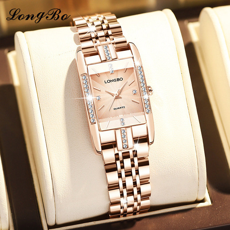 New Women's Simple Waterproof Watch Fashion Square Diamond Watch Square Luxury Watches Women