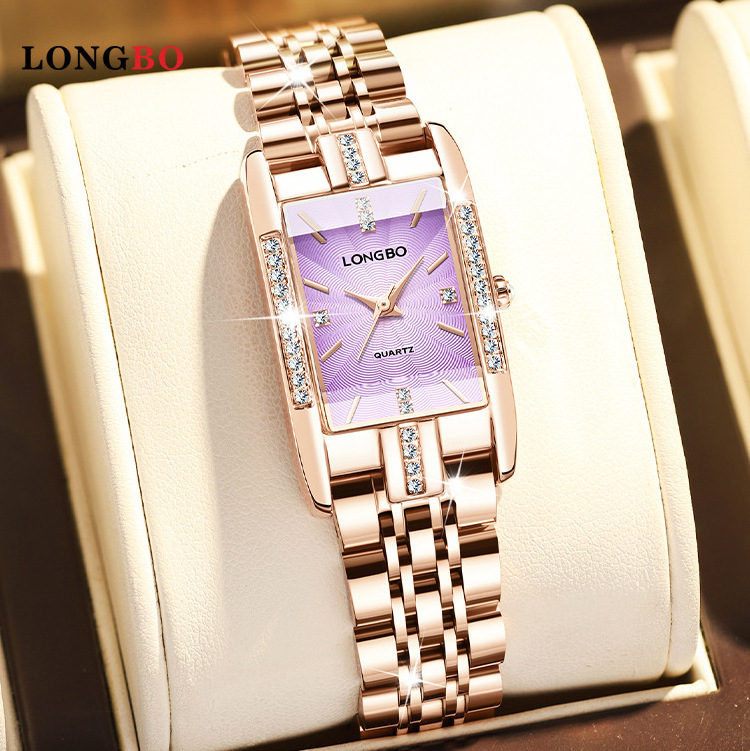 New Women's Simple Waterproof Watch Fashion Square Diamond Watch Square Luxury Watches Women