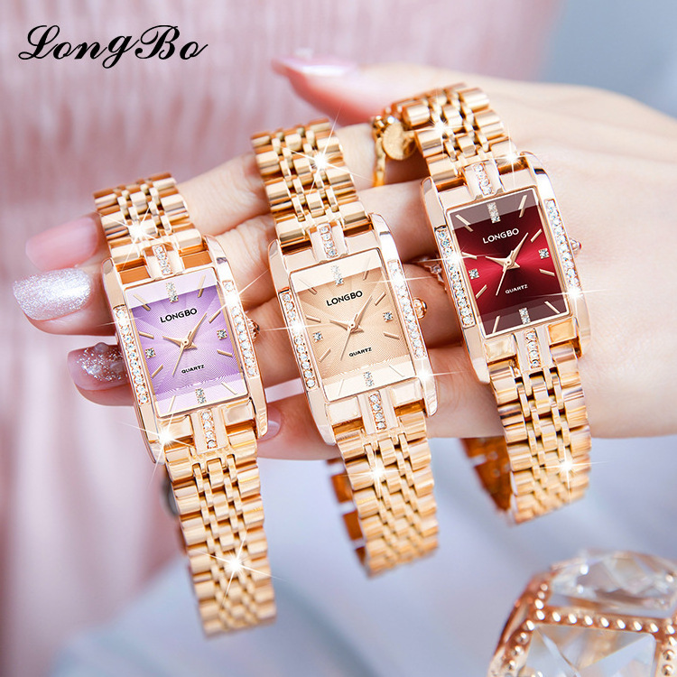 New Women's Simple Waterproof Watch Fashion Square Diamond Watch Square Luxury Watches Women