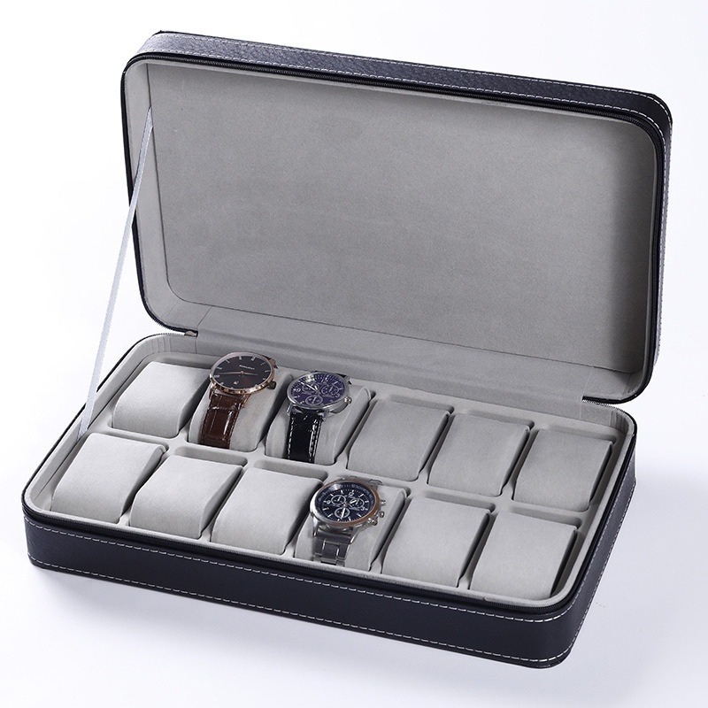 wholesale watch storage box 6/10/12  Slots Watch Organizer Gift box PU Leather Watch Box & case