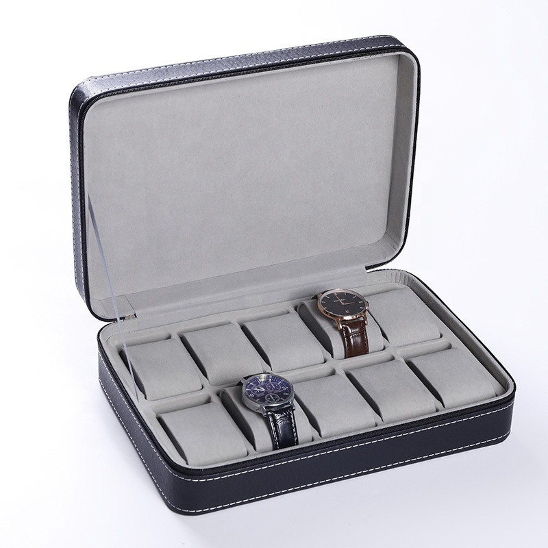 wholesale watch storage box 6/10/12  Slots Watch Organizer Gift box PU Leather Watch Box & case